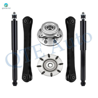 Set of 6 Front Lower Control Arm-Wheel Hub Bearing Assembly-Shock Absorber For 2000 2001 Dodge RAM 2500