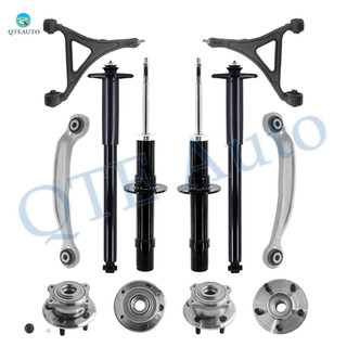 Set of 12 Front Lower Control Arm Ball Joint-Wheel Hub Bearing Assembly-Suspension Strut Assembly-Rear Upper Rearward Control Arm-Wheel Hub Bearing Assembly-Complete Shock Absorber Kit For 2007-2009 Dodge Charger