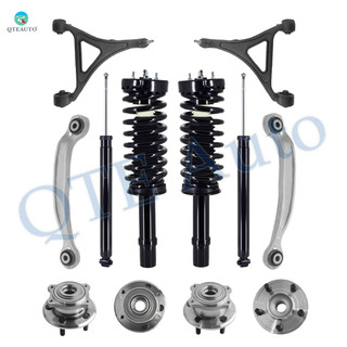 Set of 12 Front Lower Control Arm Ball Joint-Wheel Hub Bearing Assembly-Quick Complete Strut-Coil Spring Assembly-Rear Upper Rearward Control Arm-Wheel Hub Bearing Assembly-Shock Absorber For 2007-2009 Dodge Charger