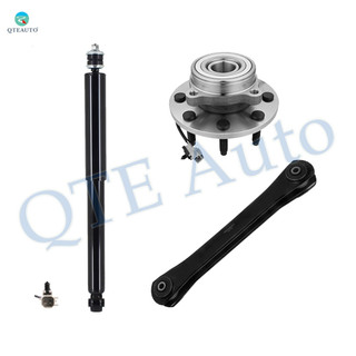 Set of 3 Front Lower Control Arm-Wheel Hub Bearing Assembly-Shock Absorber For 2000-2002 Dodge RAM 3500