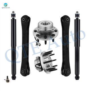 Set of 6 Front Lower Control Arm-Wheel Hub Bearing Assembly-Shock Absorber For 2000-2002 Dodge RAM 2500