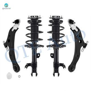 Set of 4 Front Lower Control Arm Ball Joint-Quick Complete Strut-Coil Spring Assembly For 2012-2017 Toyota Camry SE XSE