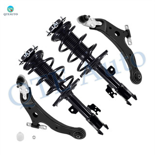 Set of 4 Front Lower Control Arm Ball Joint-Quick Complete Strut-Coil Spring Assembly For 2005 2006 Toyota Avalon