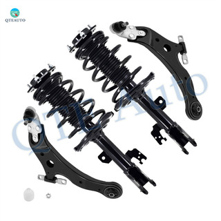 Set 4 Front Lower Control Arm Ball Joint-Quick Complete Strut-Coil Spring Assembly For 2006-2012 Toyota Avalon