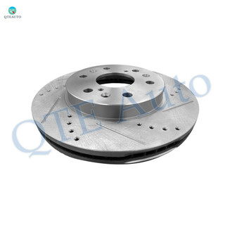 Front Left 330mm Drilled Slotted Brake Disc Rotors For 2013-2019 Cadillac XTS