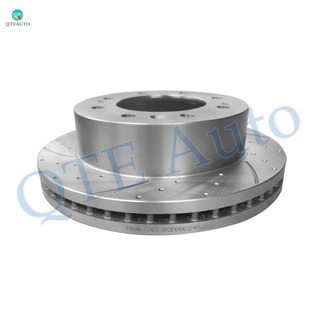 Front Right 355mm Drilled Slotted Brake Disc Rotors For 2011-2015 Chevrolet Silverado 2500 HD