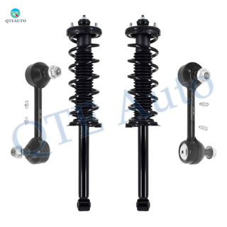 Set of 4 Rear Sway Bar Link-Quick Complete Strut-Coil Spring Assembly For 2004-2008 Acura TL