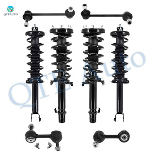 Set of 8 Front-Rear Sway Bar Link-Quick Complete Strut-Coil Spring Assembly For 2009-2014 Acura TSX 6MT L4