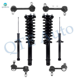 Set of 8 Front Sway Bar Link-Quick Complete Strut-Coil Spring Assembly-Rear Sway Bar Link-Suspension Strut Assembly For 2003-2007 Honda Accord