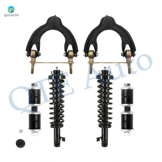 Set of 6 Front Upper Control Arm Ball Joint-Sway Bar Link-Quick Complete Strut-Coil Spring Assembly For 1992-1995 Honda Civic