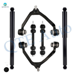 Set of 6 Front Upper Control Arm Ball Joint-Sway Bar Link-Shock Absorber For 1997-1999 Ford F-250 Monotube Performance Upgrade