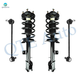Set of 4 Front Sway Bar Link-Quick Complete Strut-Coil Spring Assembly For 2005 2006 2008-2011 Mazda Tribute L4