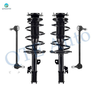 Set of 4 Front Sway Bar Link-Quick Complete Strut-Coil Spring Assembly For 2007-2010 Toyota Sienna 7 Passenger