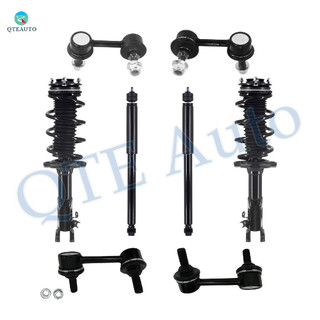 Set of 8 Front Sway Bar Link-Quick Complete Strut-Coil Spring Assembly-Rear Sway Bar Link-Shock Absorber For 2006-2011 Honda Civic L4