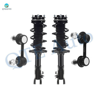 Set of 4 Front Sway Bar Link-Quick Complete Strut-Coil Spring Assembly For 2006-2011 Honda Civic L4 1.8L