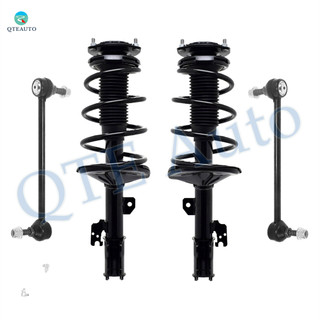 Set of 4 Front Sway Bar Link-Quick Complete Strut-Coil Spring Assembly For 2004-2006 Toyota Sienna V6