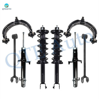 Set of 8 Front Upper Control Arm Ball Joint-Suspension Strut Assembly-Rear Lower Rearward Control Arm-Quick Complete Strut-Coil Spring Assembly For 2009-2014 Acura TSX