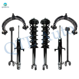 Set of 8 Front Upper Control Arm Ball Joint-Suspension Strut Assembly-Rear Lower Rearward Control Arm-Quick Complete Strut-Coil Spring Assembly For 2011-2014 Acura TSX