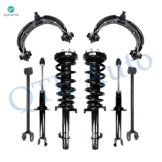 Set of 8 Front Upper Control Arm Ball Joint-Quick Complete Strut-Coil Spring Assembly-Rear Lower Rearward Control Arm-Suspension Strut Assembly For 2010-2014 Acura TSX