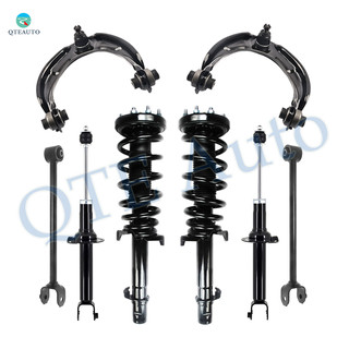 Set of 8 Front Upper Control Arm Ball Joint-Quick Complete Strut-Coil Spring Assembly-Rear Lower Rearward Control Arm-Suspension Strut Assembly For 2009-2014 Acura TSX