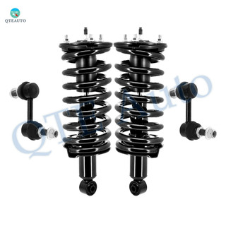 Set of 4 Front Sway Bar Link-Quick Complete Strut-Coil Spring Assembly For 2008 2009 2012 Nissan Titan
