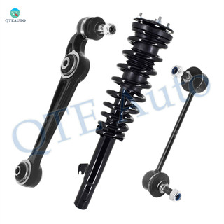 Set of 3 Front Right Lower Forward Control Arm Ball Joint-Sway Bar Link-Quick Complete Strut-Coil Spring Assembly For 2003-2007 Mazda 6