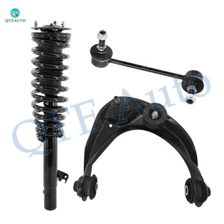 Set of 3 Front Right Upper Control Arm Ball Joint-Sway Bar Link-Quick Complete Strut-Coil Spring Assembly For 2007-2009 Lincoln MKZ AWD