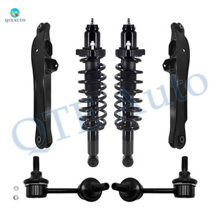 Set of 6 Rear Lower Rearward Control Arm-Sway Bar Link-Quick Complete Strut-Coil Spring Assembly For 2007-2009 Dodge Caliber