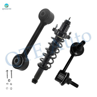 Set of 3 Rear Lower Forward Control Arm-Sway Bar Link-Quick Complete Strut-Coil Spring Assembly For 2007-2009 Jeep Compass FWD