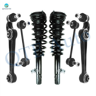 Set of 6 Front Lower Forward Control Arm Ball Joint-Sway Bar Link-Quick Complete Strut-Coil Spring Assembly For 2003-2007 Mazda 6 S
