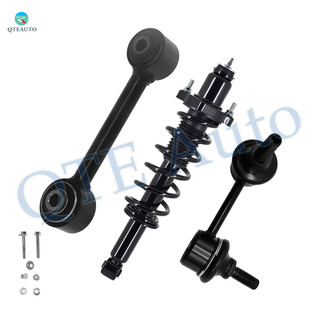 Set of 3 Rear Lower Forward Control Arm-Sway Bar Link-Quick Complete Strut-Coil Spring Assembly For 2007-2009 Jeep Compass