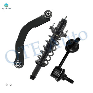 Set of 3 Rear Upper Control Arm-Sway Bar Link-Quick Complete Strut-Coil Spring Assembly For 2007-2009 Jeep Compass FWD