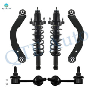 Set of 6 Rear Upper Control Arm-Sway Bar Link-Quick Complete Strut-Coil Spring Assembly For 2007-2009 Jeep Patriot FWD