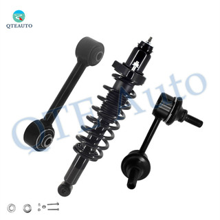 Set of 3 Rear Lower Forward Control Arm-Sway Bar Link-Quick Complete Strut-Coil Spring Assembly For 2007-2009 Dodge Caliber