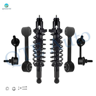 Set of 6 Rear Lower Forward Control Arm-Sway Bar Link-Quick Complete Strut-Coil Spring Assembly For 2007-2009 Dodge Caliber