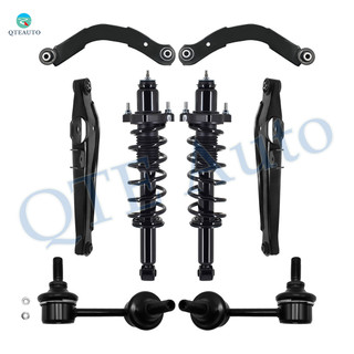Set of 8 Rear Lower and Upper Control Arm-Sway Bar Link-Quick Complete Strut-Coil Spring Assembly For 2007-2009 Jeep Patriot