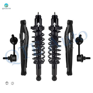 Set of 6 Rear Lower Control Arm-Sway Bar Link-Quick Complete Strut-Coil Spring Assembly For 2007-2009 Dodge Caliber