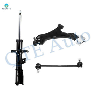 Set of 3 Front Left Lower Control Arm Ball Joint-Sway Bar Link-Suspension Strut Assembly For 2010-2017 Chevrolet Equinox w/ 19" Wheels