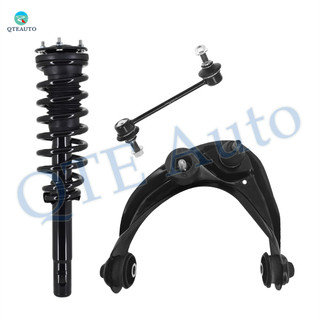 Set of 3 Front Right Upper Control Arm Ball Joint-Sway Bar Link-Quick Complete Strut-Coil Spring Assembly For 2010-2012 Ford Fusion