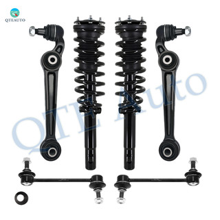 Set of 6 Front Lower Forward Control Arm Ball Joint-Sway Bar Link-Quick Complete Strut-Coil Spring Assembly For 2010 2011 Mercury Milan