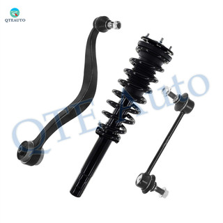 Set of 3 Front Right Lower Rearward Control Arm Ball Joint-Sway Bar Link-Quick Complete Strut-Coil Spring Assembly For 2010 2011 Mercury Milan L4