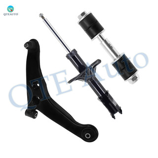 Set of 3 Front Left Lower Control Arm Ball Joint-Sway Bar Link-Suspension Strut Assembly For 2002-2007 Mitsubishi Lancer