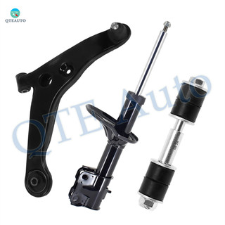 Set of 3 Front Right Lower Control Arm Ball Joint-Sway Bar Link-Suspension Strut Assembly For 2002-2007 Mitsubishi Lancer