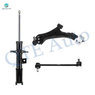 Set of 3 Front Left Lower Control Arm Ball Joint-Sway Bar Link-Suspension Strut Assembly For 2010-2017 Chevrolet Equinox Exc. 19" Wheels