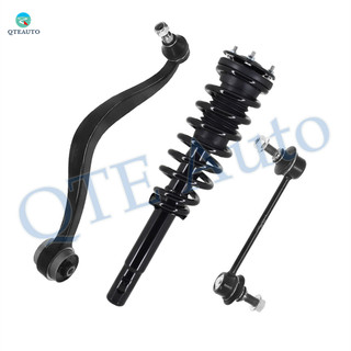 Set of 3 Front Left Lower Rearward Control Arm Ball Joint-Sway Bar Link-Quick Complete Strut-Coil Spring Assembly For 2010-2012 Ford Fusion