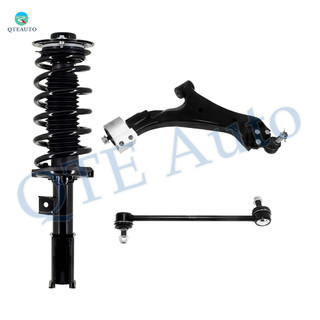 Set of 3 Front Right Lower Control Arm Ball Joint-Sway Bar Link-Quick Complete Strut-Coil Spring Assembly For 2010-2017 Chevrolet Equinox w/ 19" Wheels