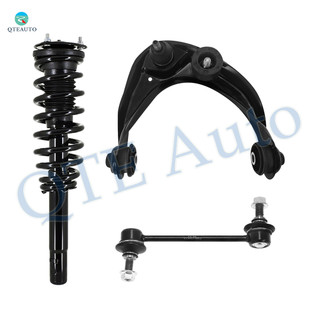 Set of 3 Front Right Upper Control Arm Ball Joint-Sway Bar Link-Quick Complete Strut-Coil Spring Assembly For 2010-2012 Lincoln MKZ AWD
