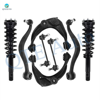 Set of 8 Front Lower Rearward-Upper Control Arm Ball Joint-Sway Bar Link-Quick Complete Strut-Coil Spring Assembly For 2010-2012 Ford Fusion