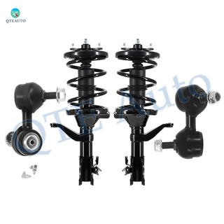 Set of 4 Front Sway Bar Link-Quick Complete Strut-Coil Spring Assembly For 2002-2006 Honda CR-V