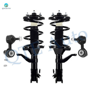 Set of 4 Front Sway Bar Link-Quick Complete Strut-Coil Spring Assembly For 2007-2011 Honda Element
